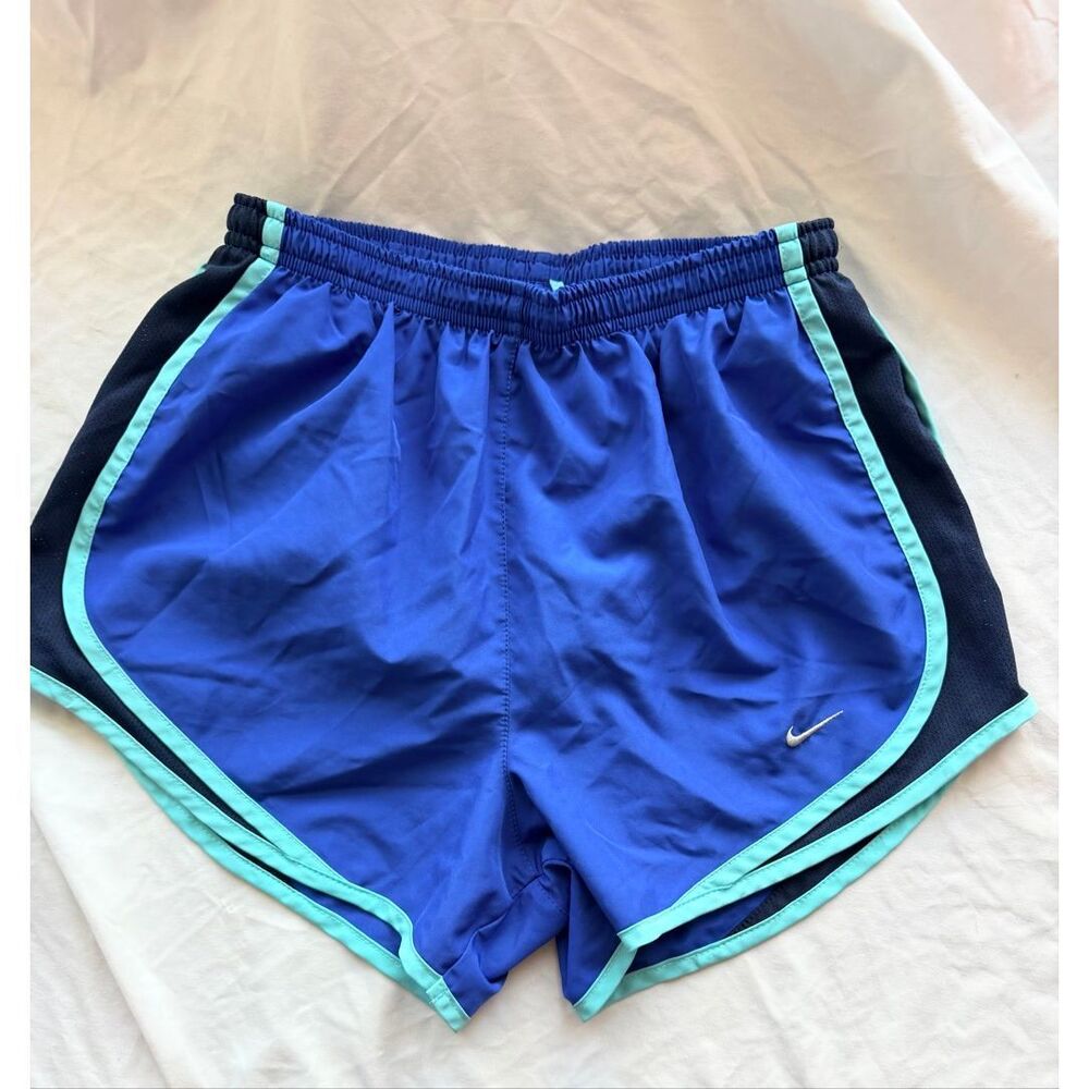 Nike Dri-FIT Tempo Running Shorts Blue Teal Athletic Performance Women Size Smal